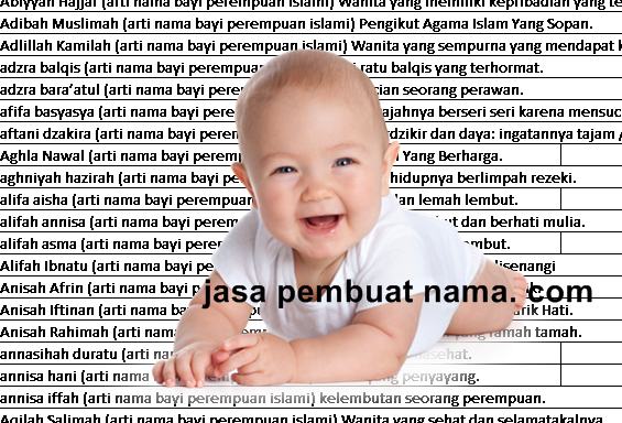 200 Nama Bayi Perempuan Islami Dan Modern Dari A Z Lengkap